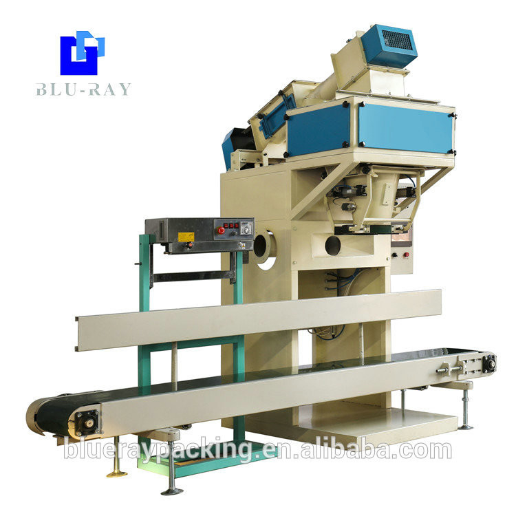 Screw feeding Starch Biodegradable Plastic Semi Automatic Bagging Machine