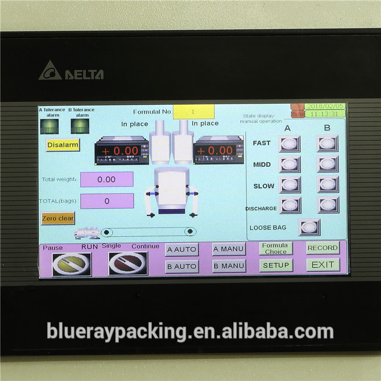 Semi automatic 5kg to 50kg glutinous rice and lotus seeds rationed packing machine