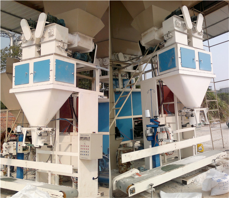 Screw Feeding 25kg Cassava Flour Animal Feed Bagging Machine With PLC Control